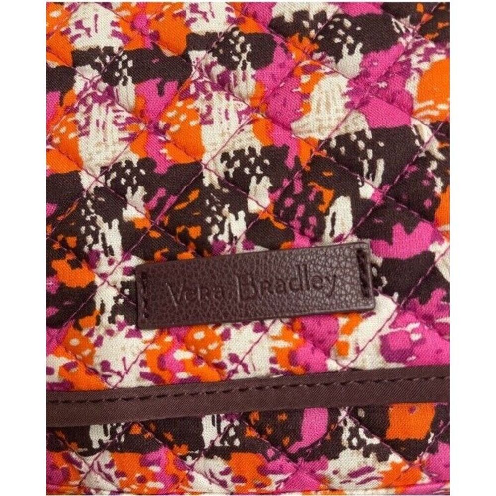 Vera‎ Bradley Iconic RFID Mini Hipster Houndstooth Tweed Pink Orange - Picture 4 of 11